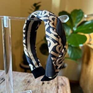 Alice + Hops Upcylced Burberry Silk Scarf Headband